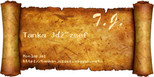 Tanka József névjegykártya